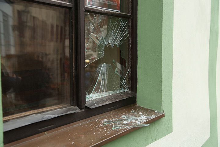 A2B Glass are able to board up broken windows while they are being repaired in Newport.